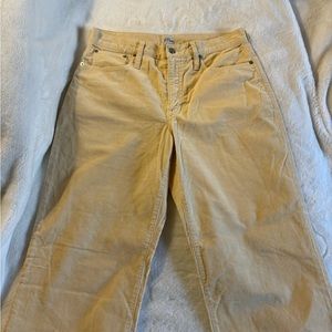 J. Crew cords, cream/yellow-size 31, NWT